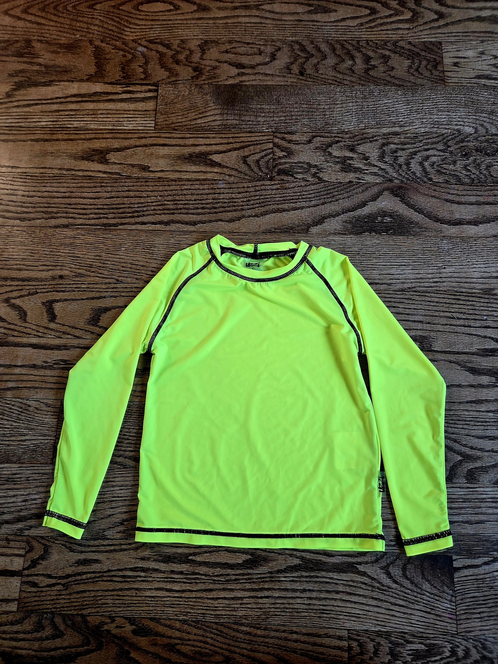 Uzzi Activewear - Long-Sleeve Neon Yellow Swim Rashguard - Toddler 2 - 3 Years